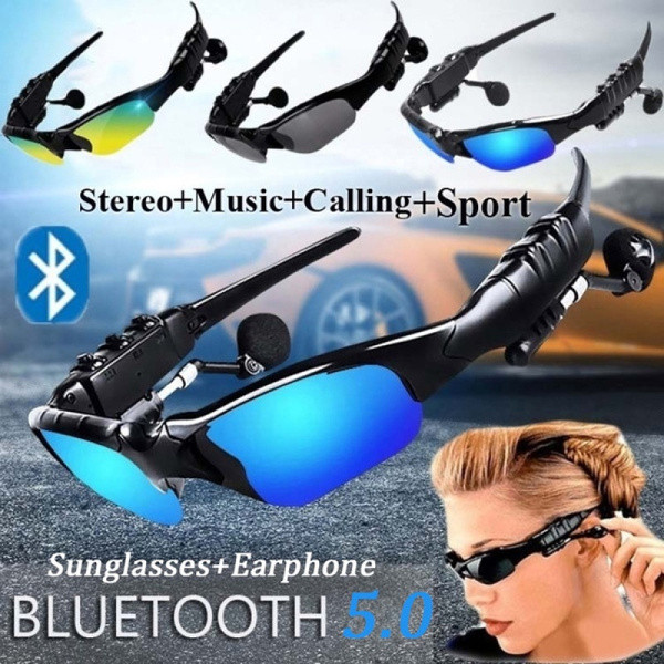 Smart Earphone Bluetooth Sunglasses, With Mic