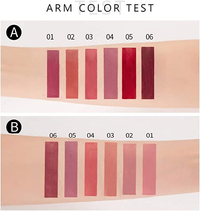 6Pcs Matte Liquid Lipstick Makeup Set