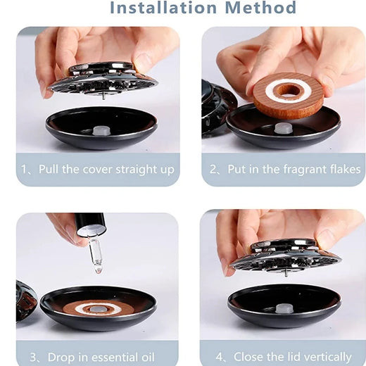 Car Solar Vortex Aromatherapy Rotating Oil Diffuser