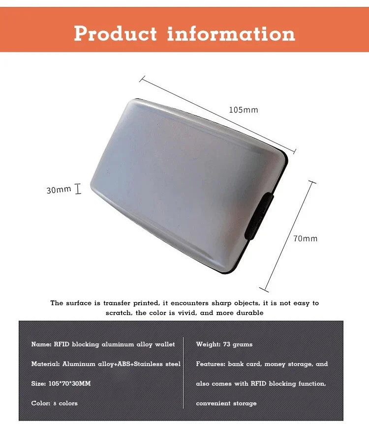 ANTI-THEFT ALUMINUM WALLET CLIP