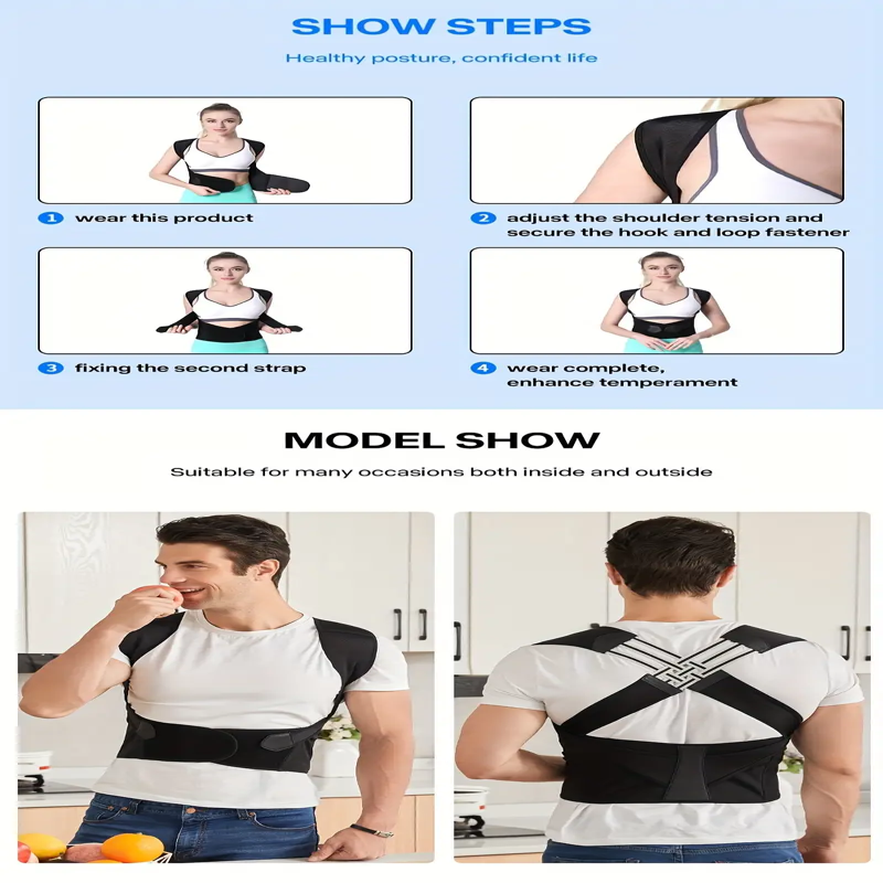 Improve Your Posture Instantly With This Adjustable Back Posture Corrector Belt!